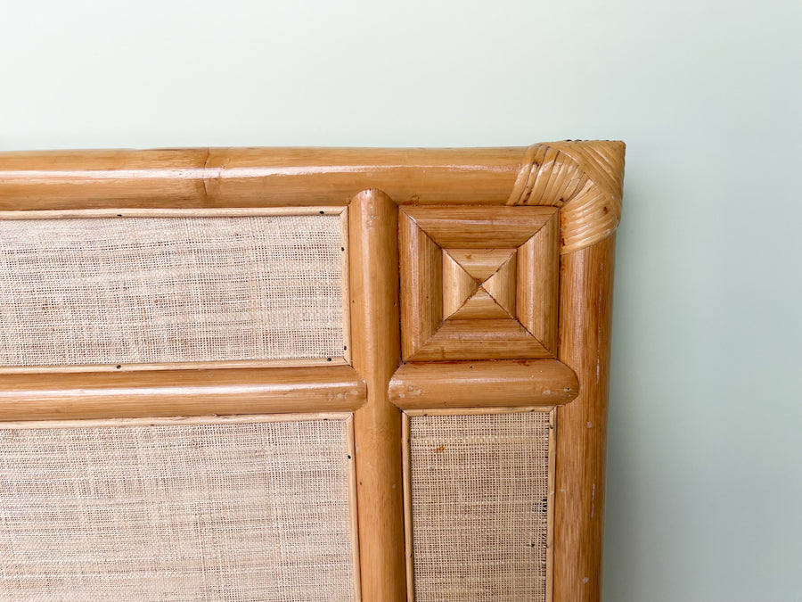 Pair of Twin Seagrass Rattan Headboards