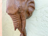 Carved Wood Elephant Wall Sconce