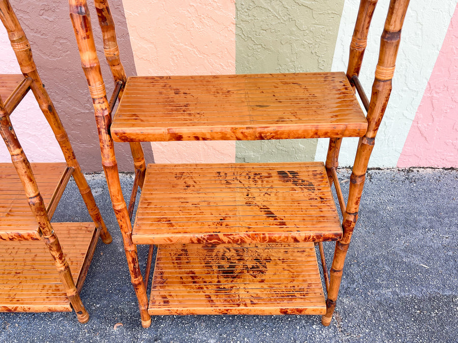 Pair of Tortoiseshell Etageres