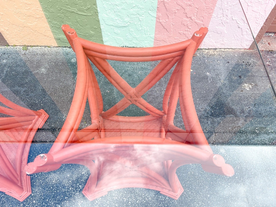 Coral Reefer Rattan Table