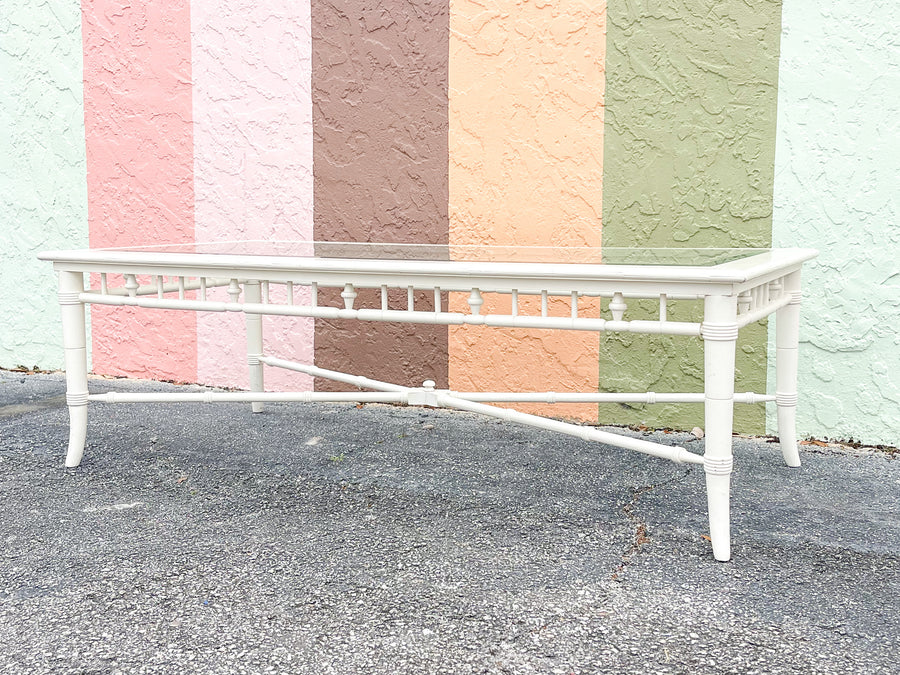 Palm Beach Chic Faux Bamboo Coffee Table
