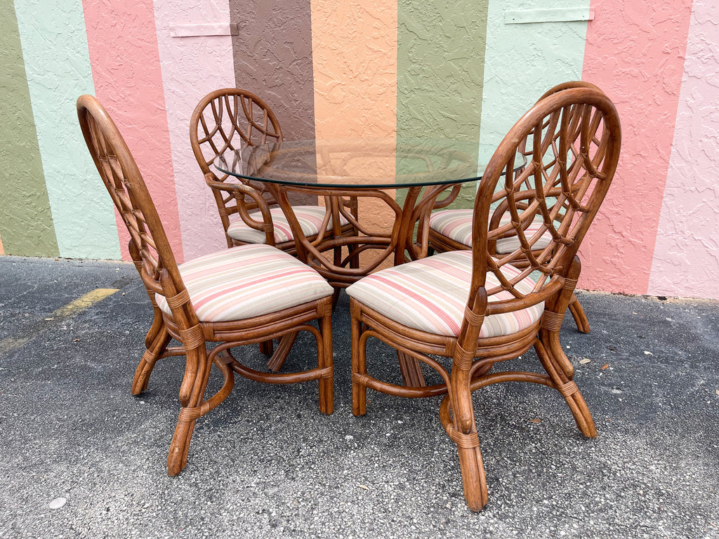 Coastal Rattan Table and Chairs