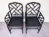 Pair of Modern Chippendale Arm Chairs