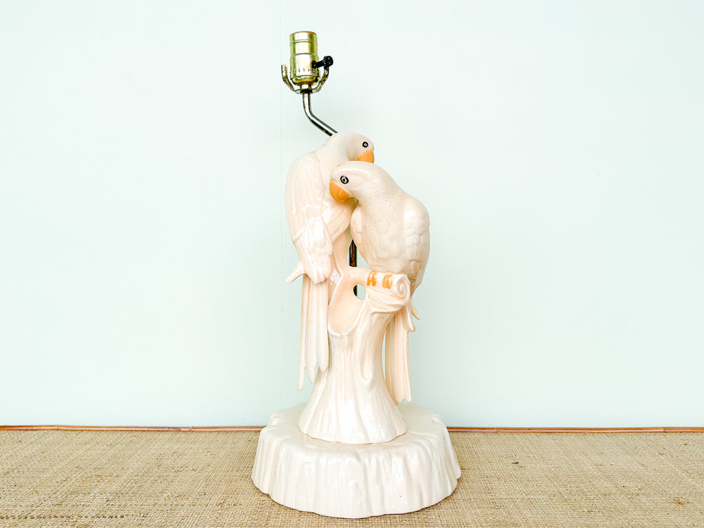 Two Lovebirds Ceramic Lamp