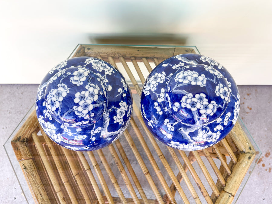 Pair of Royal Blue Ginger Jars