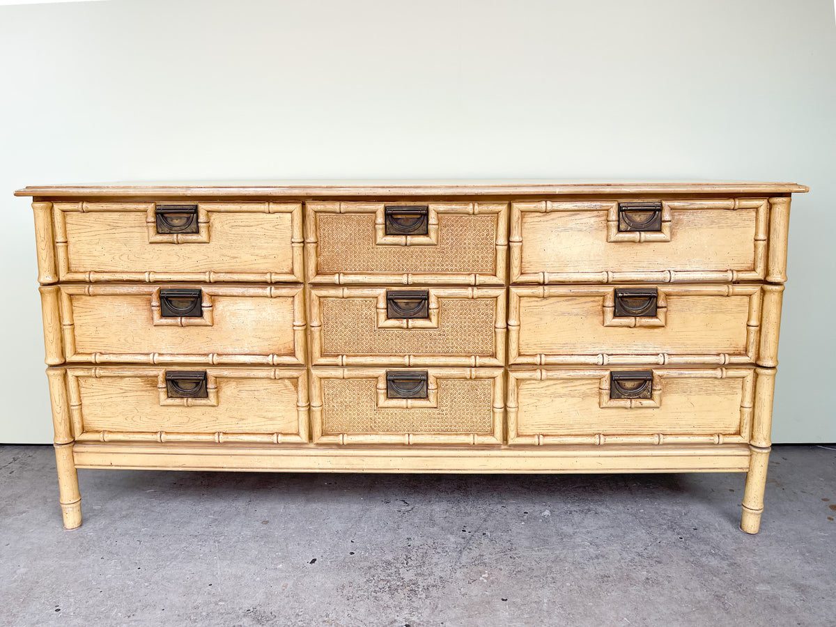 Faux Bamboo Campaign Dresser