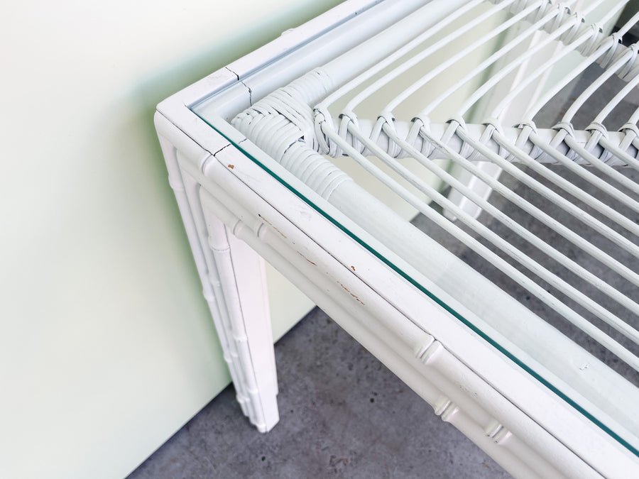 Palm Beach Chic Faux Bamboo Game Table