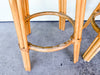 Pair of Braided Rattan and Wicker Bar Stools