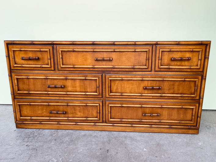 Handsome Faux Bamboo Dresser