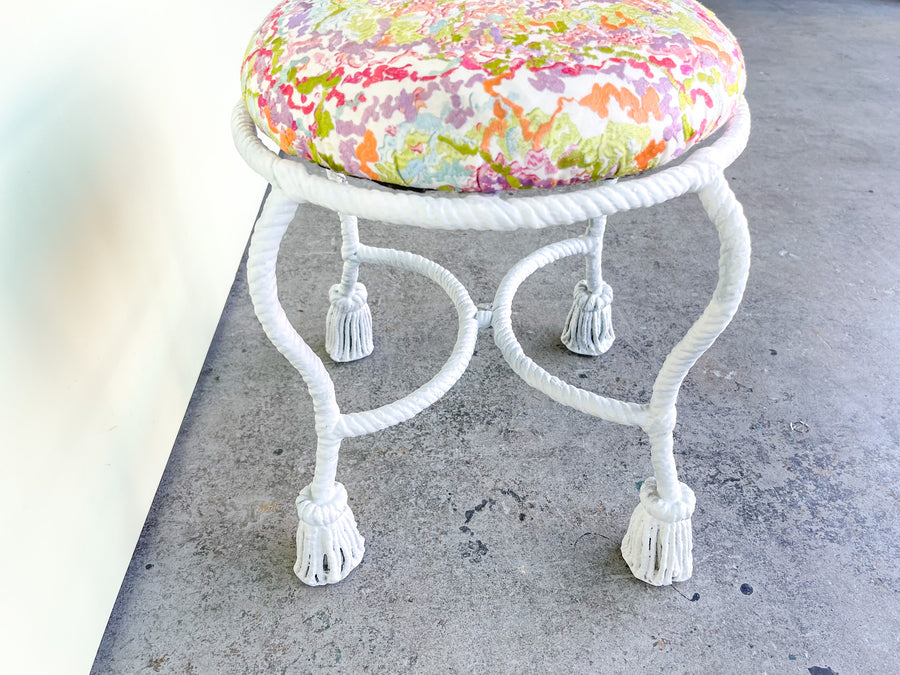 Palm Beach Chic Tassel Stool