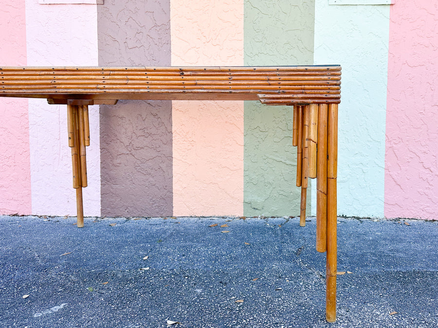 Art Deco Style Rattan Dining Table