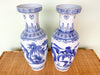 Pair of Large Blue and White Vases