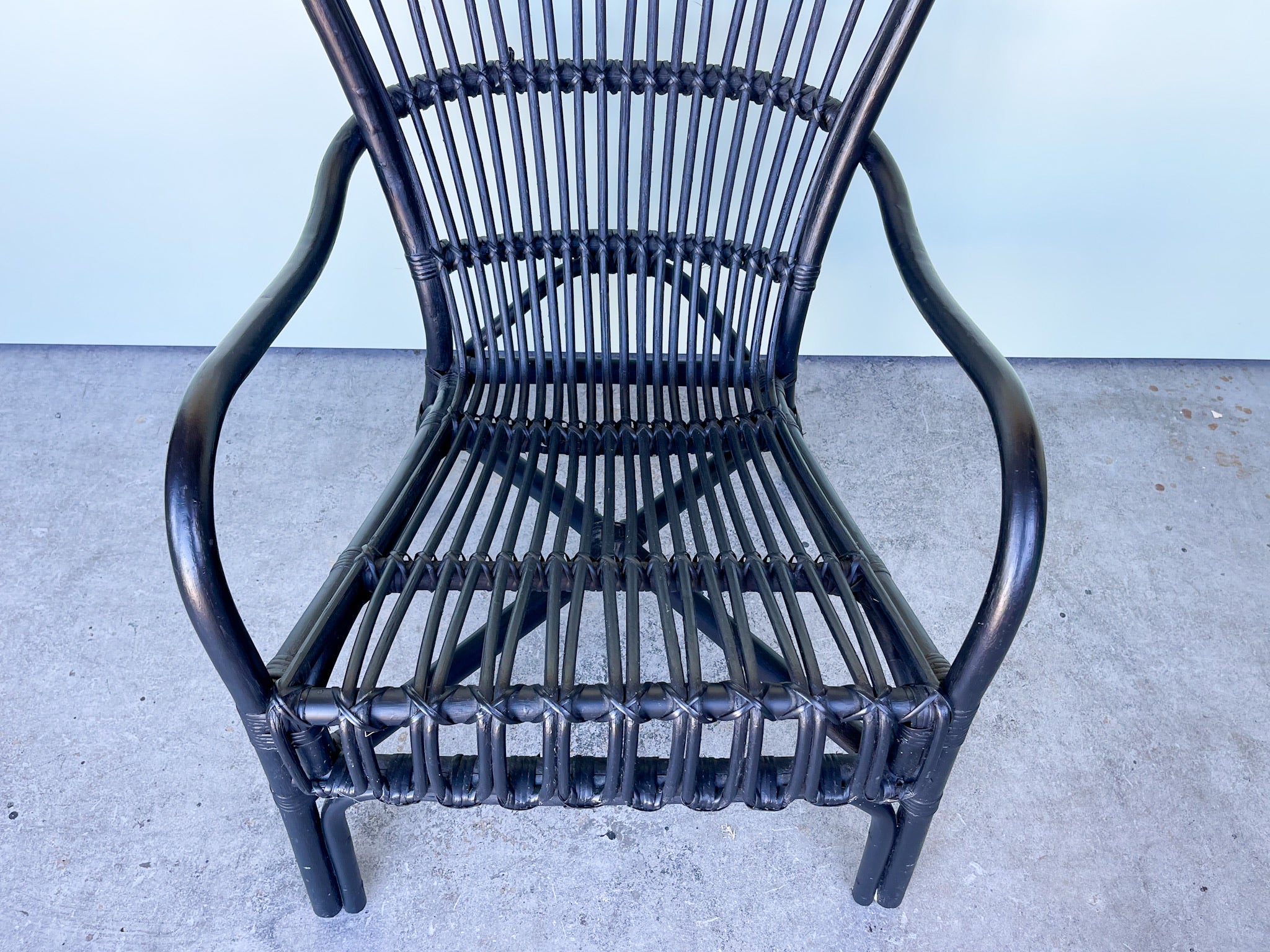 Black wicker outdoor online chairs