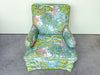 Pair of Palm and Pagoda Upholstered Chairs