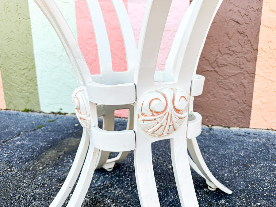Palm Beach Chic Grotto Shell Back Outdoor Dining Set