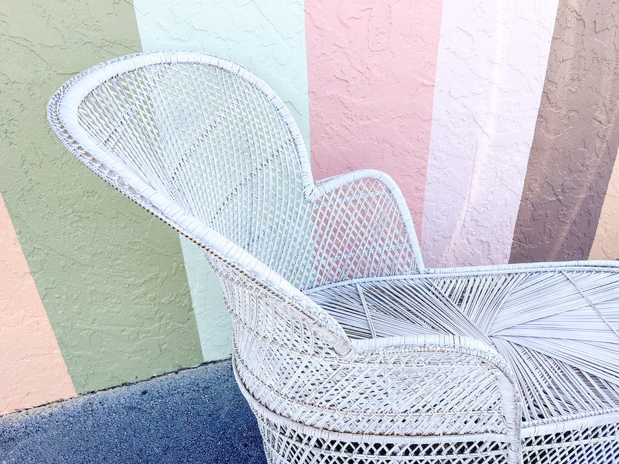 Woven Wicker Chaise