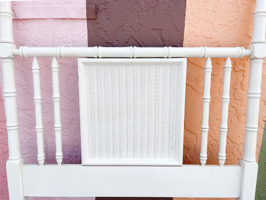 Pair of Palm Beach Chic Faux Bamboo Twin Headboards