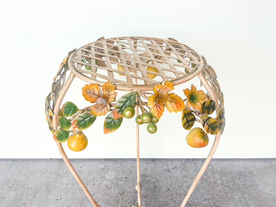 Tole Fruit Cocktail Table