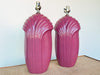 Pair of 80s Chic Raspberry Lamps