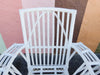 Pair of Stick Wicker Painted Lounge Chairs