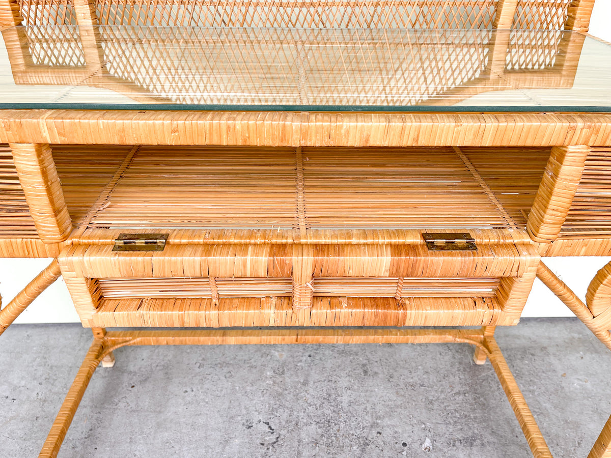 Island Style Rattan Writing Desk