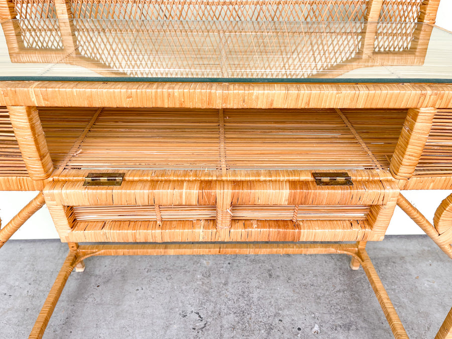 Island Style Rattan Writing Desk