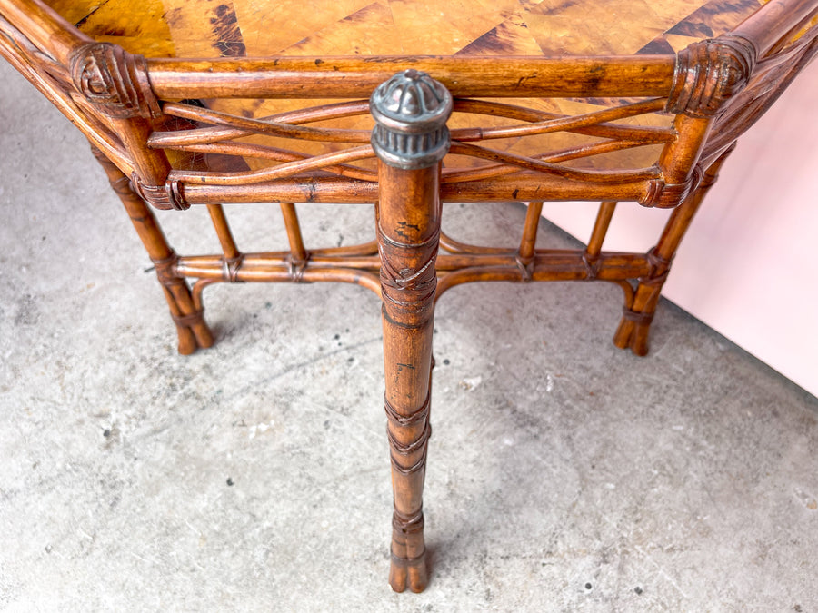 Pair of Island Chic Rattan Side Tables