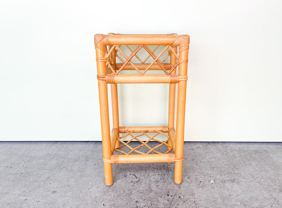 Rattan Lattice Plant Stand