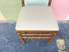 Faux Bamboo Folding Game Table and Four Chairs