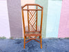 Set of Six Brown Jordan Rattan Chippendale Dining Chairs