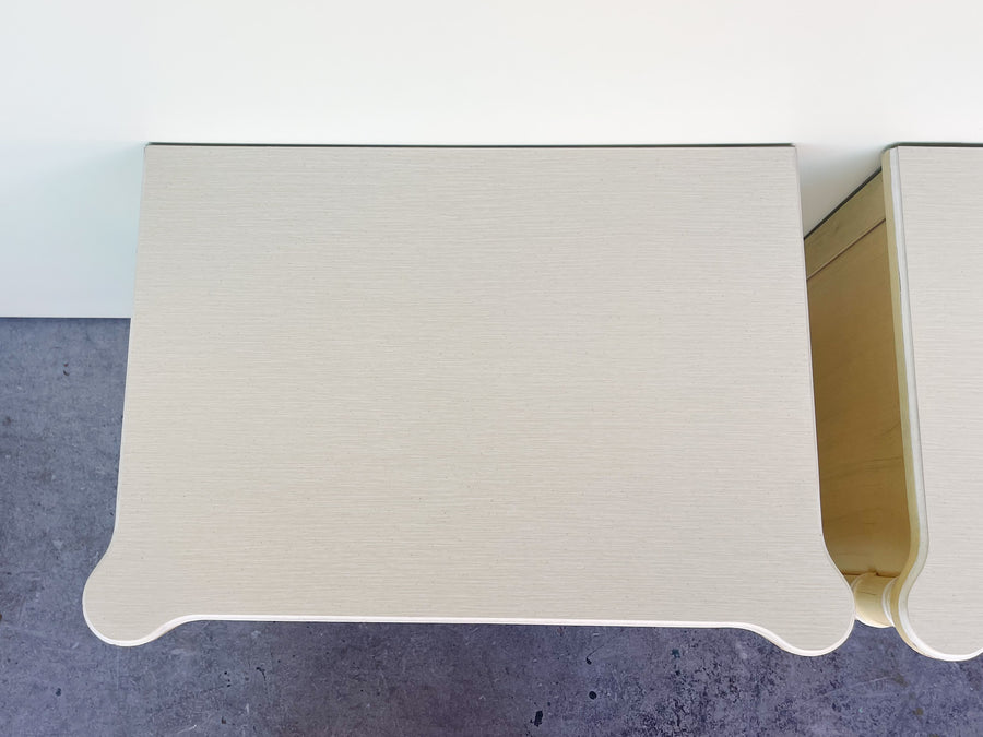 Pair of Faux Bamboo Henry Link Nightstands