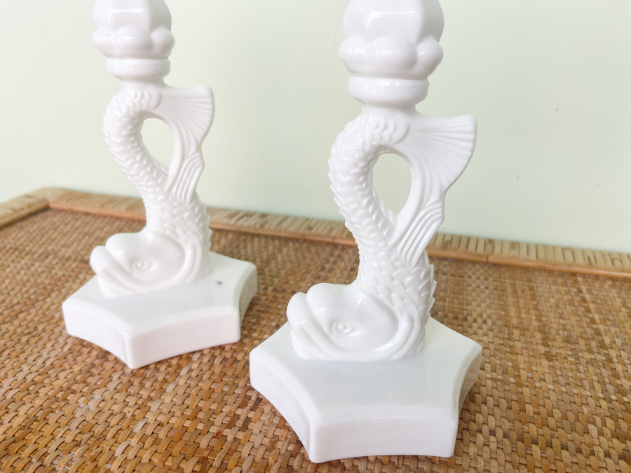 Pair of Koi Fish Candlesticks