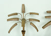 Pair of Brass Palm Tree Wall Sconces
