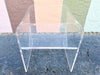 Lucite Waterfall Side Table with Magazine Rack