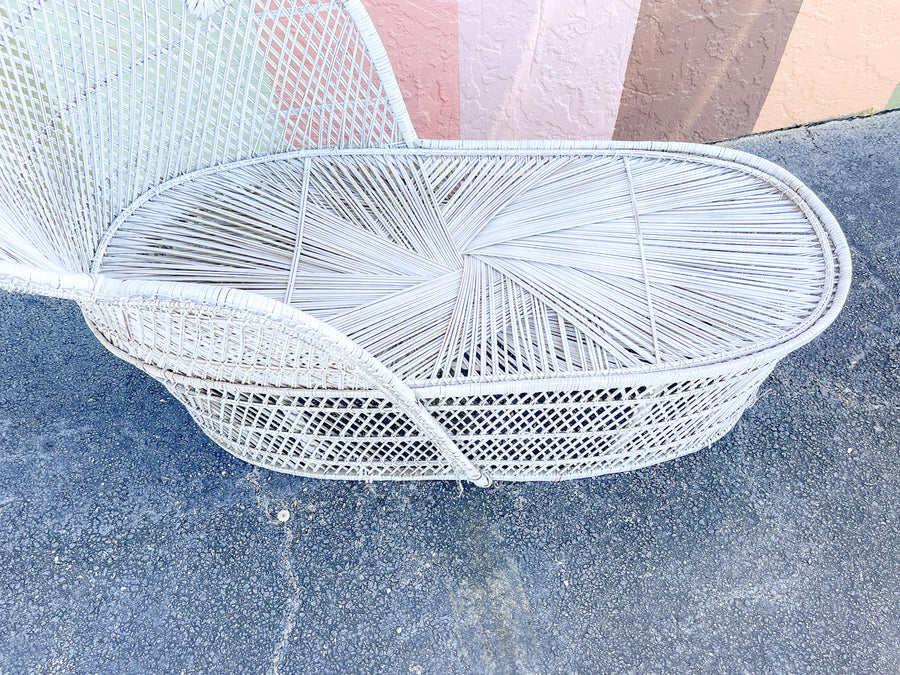 Woven Wicker Chaise