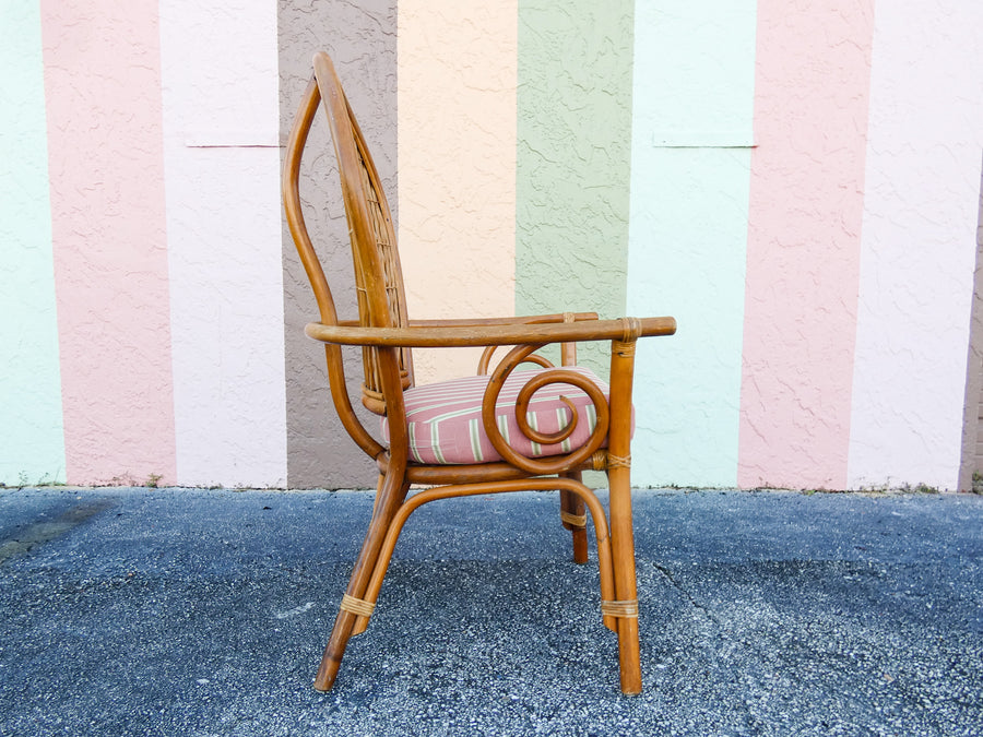 Pair of Rattan Balloon Back Chairs