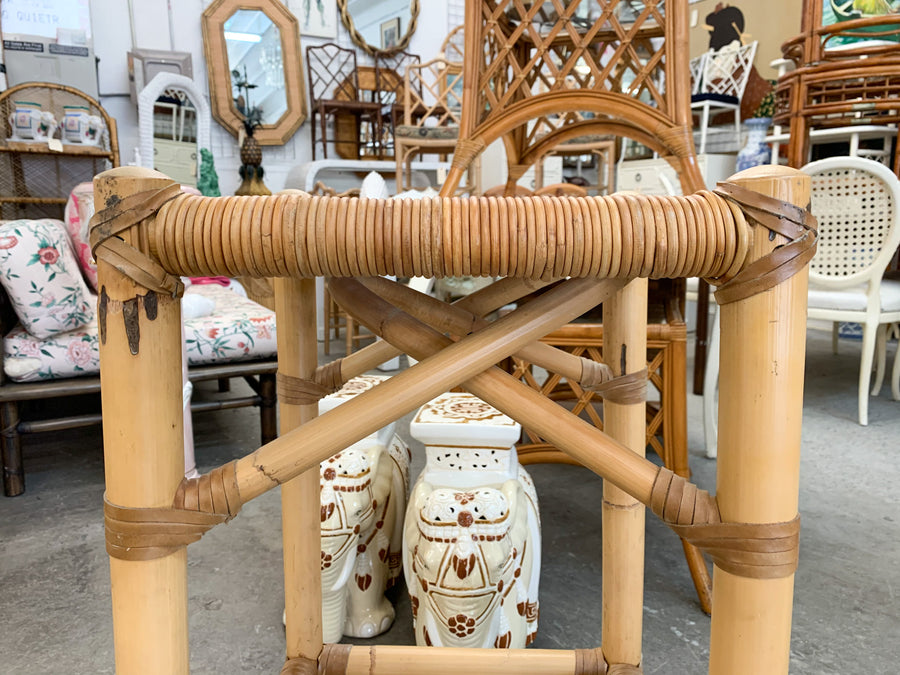 Set of Three Palecek Bamboo Bar Stools