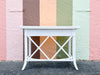 Palm Beach Chic Painted Rattan Desk