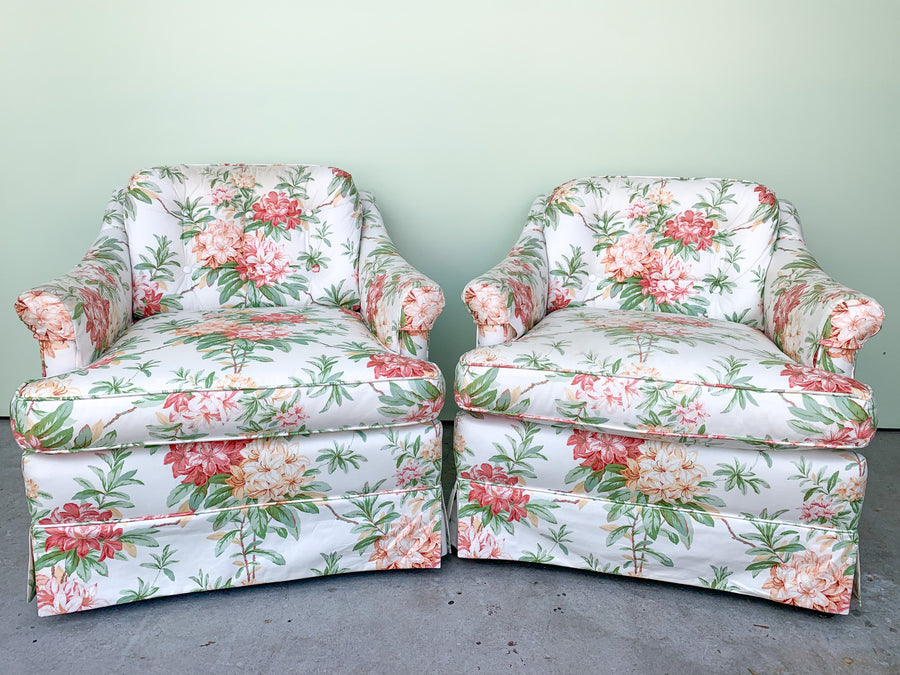 Pair of Granny Chic Upholstered Chairs