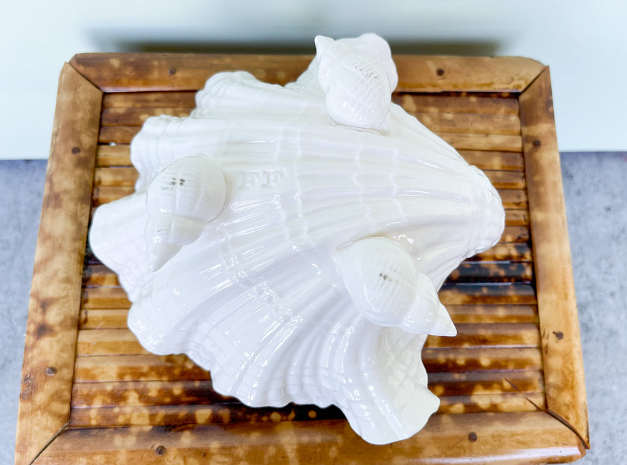Pair of Fitz and Floyd Yellow Shell Dishes