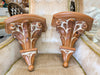 Pair of Roche Style Carved Wall Shelves