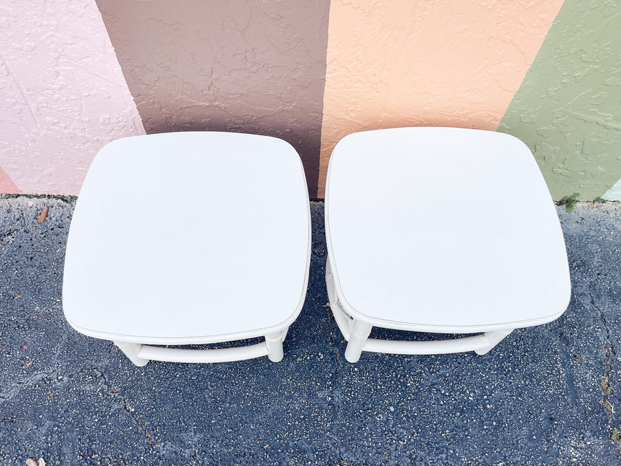 Pair of Petite Ficks Reed Side Tables