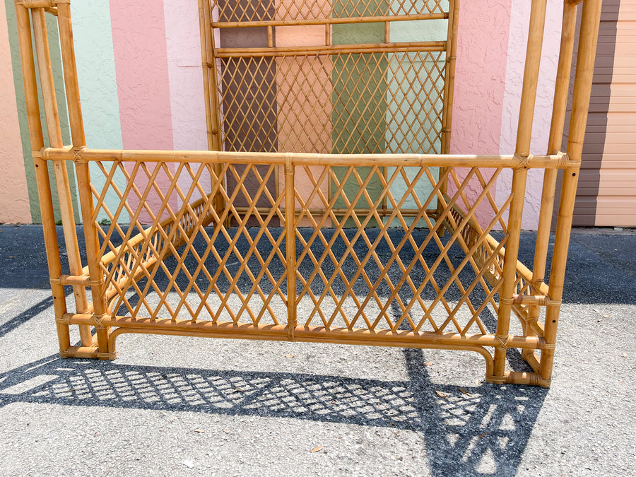 Fab Rattan Queen Canopy Bed