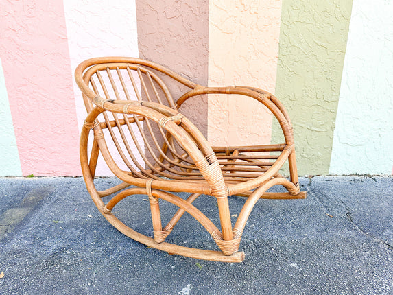 Old Florida Rattan Rocking Chair