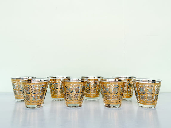 Set of Eight Aztec Culver Glassware