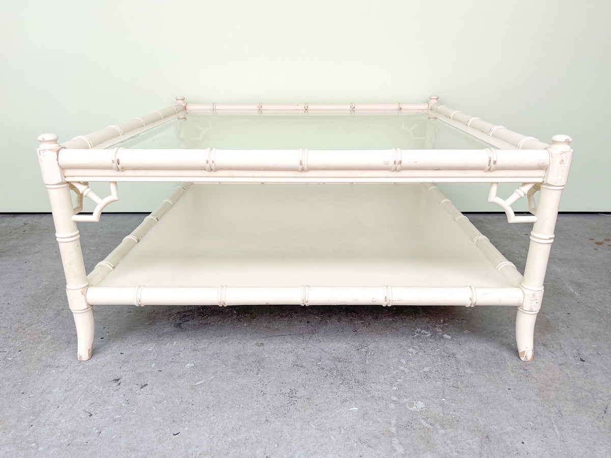 Palm Beach Chic Faux Bamboo Coffee Table