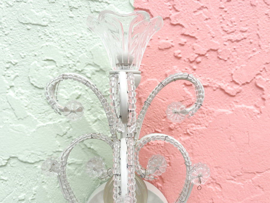 Pair of Crystal Wall Sconces