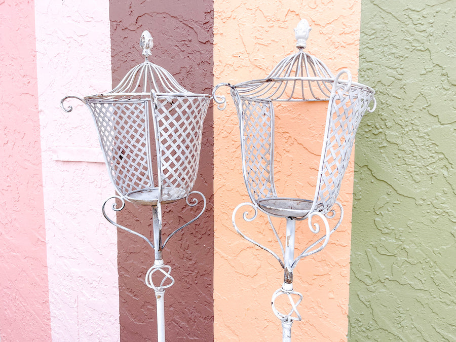 Pair of Palm Beach Chic Plant Stands