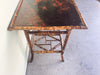 Fretwork Tortoiseshell Rattan Side Table