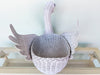 Sweet Wicker Swan Basket